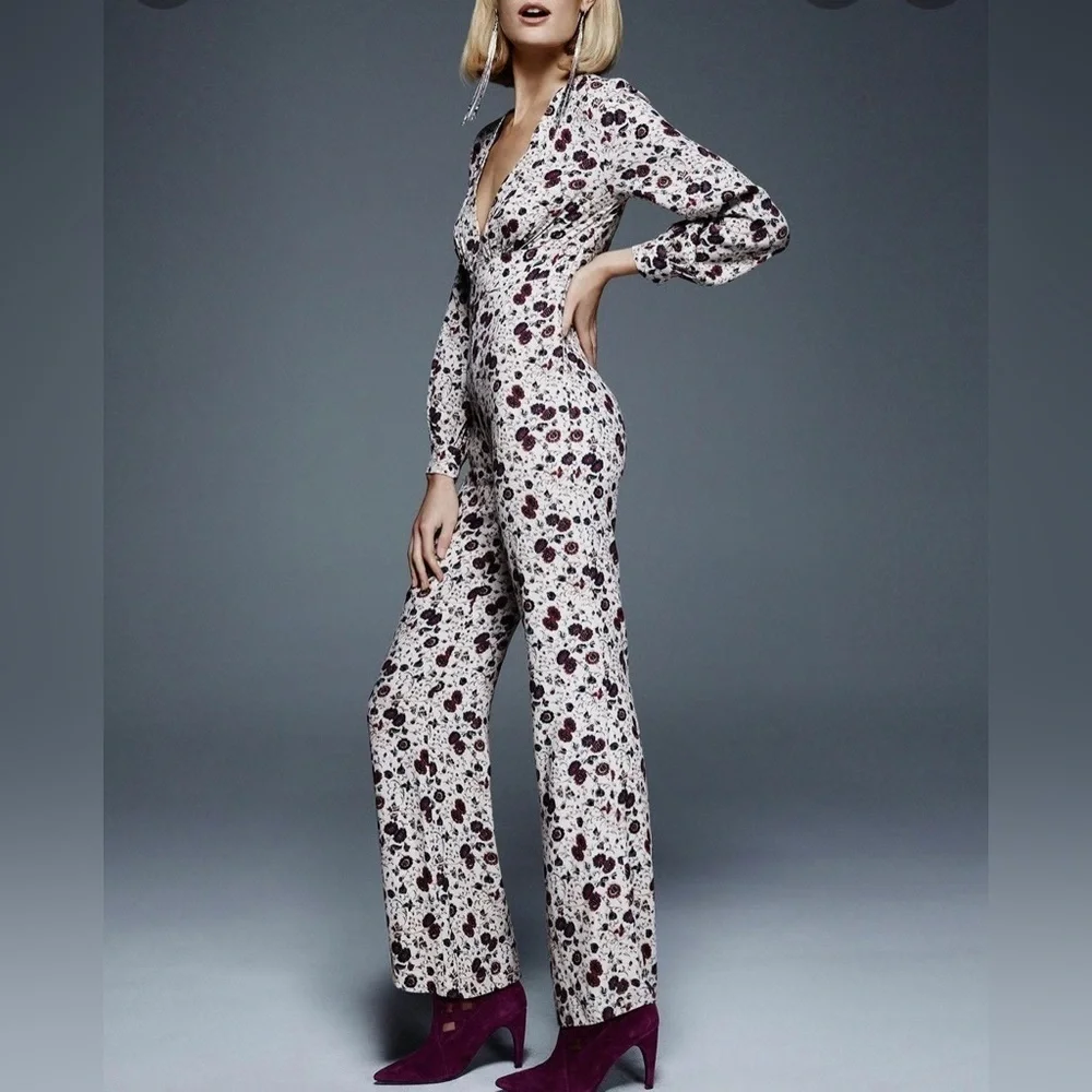 Free People ‘Some Like It Hot’ Floral Long Sleeve Wide Leg Jumpsuit (4)